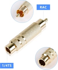 PNGKNYOCN RCA - 6,35mm Jack adapter aranyozott 2db audio konverter 2
