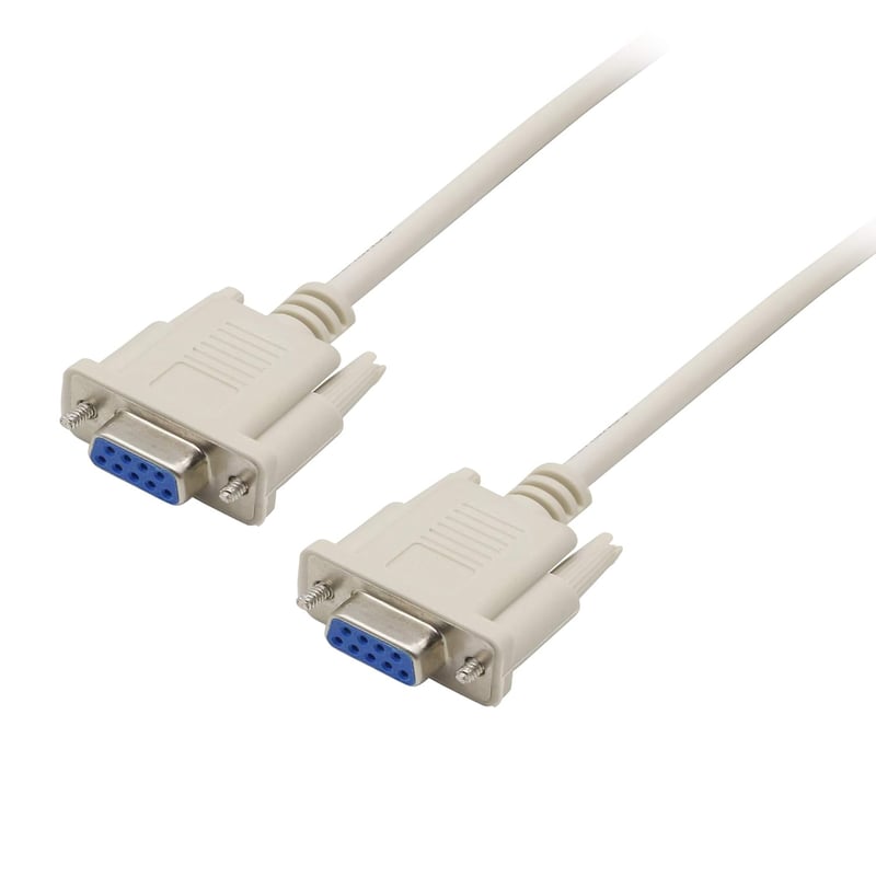 PNGKNYOCN RS232 Soros Null Modem Kábel, DB9 Anya-Anya Csatlakozó, 1,4m Hosszú, Számítógéphez, Nyomtatóhoz, CNC Gépekhez, Gubancolódásmentes