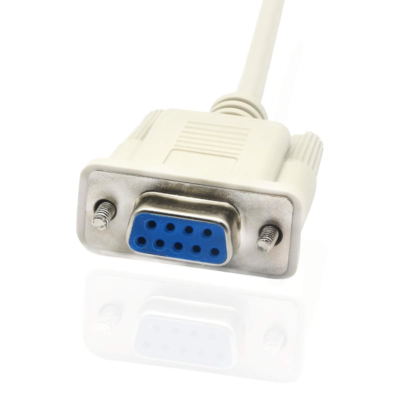 PNGKNYOCN RS232 Soros Null Modem Kábel, DB9 Anya-Anya Csatlakozó, 1,4m Hosszú, Számítógéphez, Nyomtatóhoz, CNC Gépekhez, Gubancolódásmentes