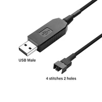 PNGKNYOCN USB-4Pin Ventilátor Adapter Kábel, Fonott PC Hűtőventilátor Tápkábel, 12V USB-PWM Átalakító, 0,5m, Laptop Kompatibilis 2