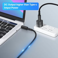 PNGKNYOCN USB-C - DC 7909 Töltőkábel (7.9x0.9mm) 100W PD Gyorstöltés Routerekhez, CCTV-hez, Laptopokhoz, Nylon Borítással, 1,8m, Fekete 2