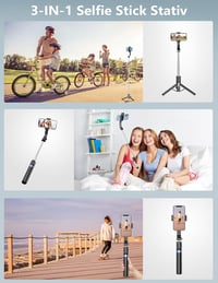 Pnitri Selfie Stick Tripod Távirányítóval és LED Fénnyel Okostelefonhoz 9