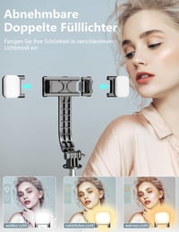 Pnitri Selfie Stick Tripod Távirányítóval és LED Fénnyel Okostelefonhoz 2