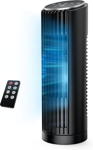 PNTCK 33 cm-es toronyasztali ventilátor – 4 fokozat, 70°-os kilengés, 12 órás timer, 24 dB