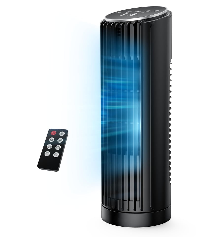 Ventilator turn de masă PNTCK 33 cm – 4 trepte, oscilație 70°, temporizator 12 ore, 24 dB