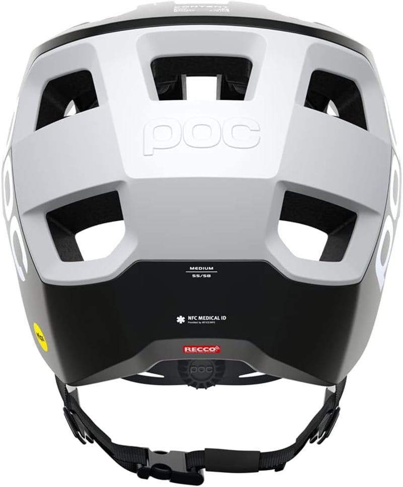 POC Kortal Race MIPS könnyű enduro trail kerékpáros sisak Recco NFC - XL-XXL (59-62cm), Uranium Black Matt/Hydrogen White, Mountain