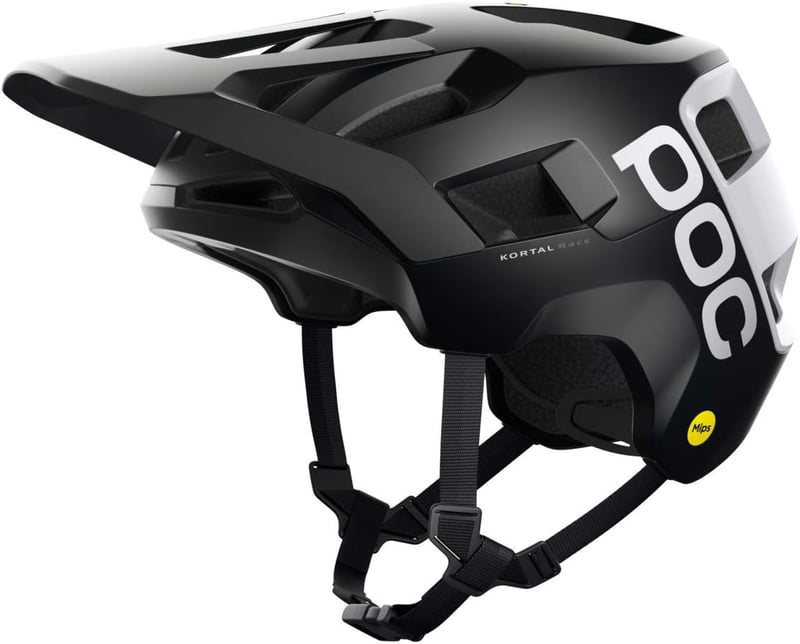 POC Kortal Race MIPS könnyű enduro trail kerékpáros sisak Recco NFC - XL-XXL (59-62cm), Uranium Black Matt/Hydrogen White, Mountain