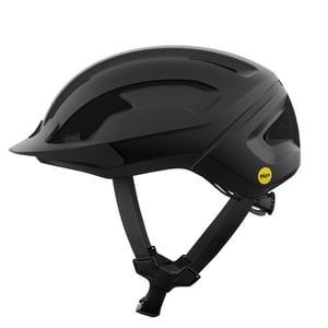 Cască de ciclism POC Omne Air Resistance MIPS, Uranium Black Matt, mărimea S (50-56 cm), protecție MIPS, reglaj 360°, cozoroc detașabil