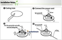POCKETMAN 4W LED zapustené stropné svietidlo typu downlight, studená biela, s LED napájačom na 220V, balenie 10 kusov 4