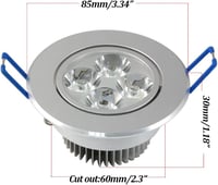 POCKETMAN 4W LED zapustené stropné svietidlo typu downlight, studená biela, s LED napájačom na 220V, balenie 10 kusov 3