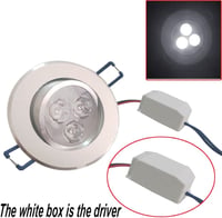 POCKETMAN 4W LED zapustené stropné svietidlo typu downlight, studená biela, s LED napájačom na 220V, balenie 10 kusov 5