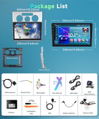Podofo 10.1" Autórádió VW Touran 2003-2010 Android 13 Carplay GPS Bluetooth 7