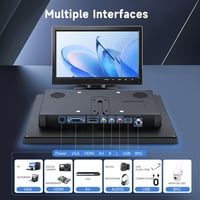Podofo 10.1" HD Monitor autós kamera és biztonsági rendszer kijelzőhöz 3