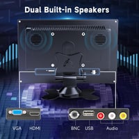 Podofo 10.1" HD Monitor autós kamera és biztonsági rendszer kijelzőhöz 4