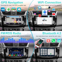 Podofo 2 DIN Autórádió 7" Android 13 Érintőképernyővel - GPS Navigáció, Bluetooth, WiFi, Tolatókamera, FM/RDS, Mirror Link, 32GB 2