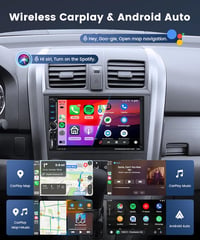 Podofo 2 DIN Autórádió 7" Érintőképernyővel - Vezeték Nélküli CarPlay, Android Auto, Bluetooth 5.0, Kormányvezérlés, Tolatókamera 2