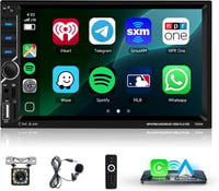 Podofo 2 DIN Autórádió 7" Érintőképernyővel - Vezeték Nélküli CarPlay, Android Auto, Bluetooth 5.0, Kormányvezérlés, Tolatókamera 1