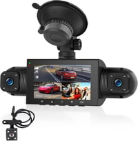 Podofo 4 Csatornás Autós Fedélzeti Kamera Szett - 1080P HD Első, Bal, Jobb és Hátsó Kamera, G-szenzor, Mozgásérzékelés, 24 Órás Parkolási Mó 1