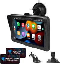 Podofo 7" Hordozható Autórádió IPS Érintőképernyővel - Apple CarPlay, Android Auto, Bluetooth, FM - Univerzális Fejegység Minden Járműtípush 1
