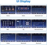 Podofo 9" 1 DIN Autórádió Apple CarPlay és Android támogatással, Bluetooth, FM/AM, Tolatókamera, Kormányvezérlés, Mirror Link, USB csatlakoz 8