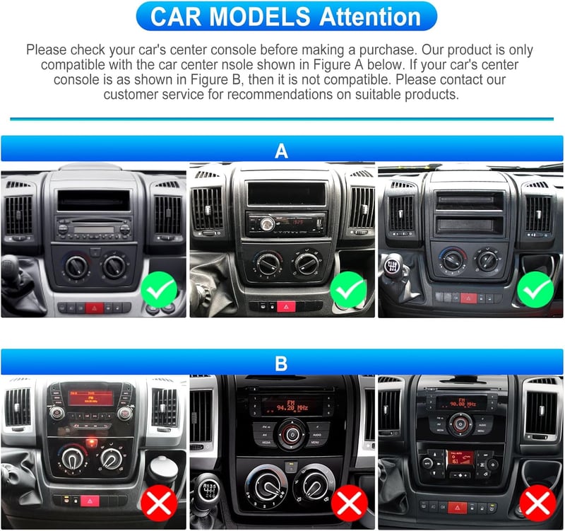 Podofo 9" Autórádió Fiat Ducato 3/Peugeot Boxer 2/Citroen Jumper 2 (2011-2022) - 2G+64G Vezeték Nélküli CarPlay, Android, Bluetooth, GPS, Wi