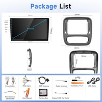Podofo 9" Autórádió Opel Vivaro B/Renault Trafic/FIAT Talento/Nissan NV300 - Vezeték nélküli CarPlay és Android Auto, 2GB+64GB, GPS, Bluetoo 7
