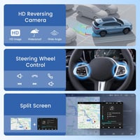 Podofo 9" Érintőképernyős DAB+ Autórádió Peugeot 308/408 (2007-2015) - 2G+64G Vezeték Nélküli CarPlay, Android, GPS, WiFi, Kormányvezérlés,  7