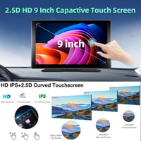 podofo 9" Hordozható Autórádió IPS Érintőképernyővel - Vezeték Nélküli CarPlay, Android Kompatibilis, Bluetooth, FM Adó, 7-32V Tápellátás 5