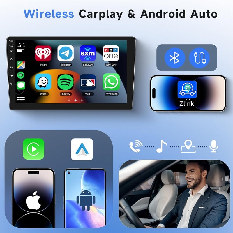Podofo Android Autórádió Peugeot 307 (2002-2013) - 9" Érintőképernyős GPS Navigáció, 2G+64G, WiFi, Bluetooth, CarPlay, HiFi Hangrendszer