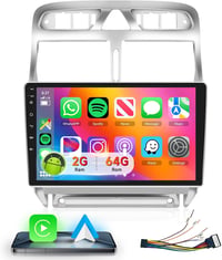 Podofo Android Autórádió Peugeot 307 (2002-2013) - 9" Érintőképernyős GPS Navigáció, 2G+64G, WiFi, Bluetooth, CarPlay, HiFi Hangrendszer 1