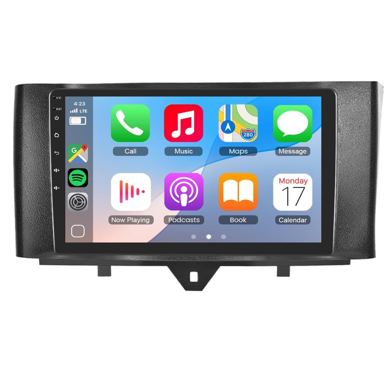 Podofo Autorádio Mercedes-Benz Smart Fortwo (2011-2015) - 9" Dotyková obrazovka, 2G+64G, Bezdrôtové CarPlay, Android, Bluetooth, GPS, WiFi