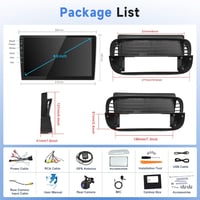 Podofo Carplay Autórádió Fiat 500 2007-2015 9" Érintőképernyő 2G+64G Bluetooth GPS WiFi 7