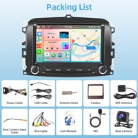 Podofo Fiat 500L Autórádió Android 15 Carplay 7" Érintőképernyő GPS Bluetooth 6