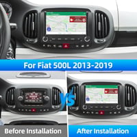 Podofo Fiat 500L Autórádió Android 15 Carplay 7" Érintőképernyő GPS Bluetooth 2