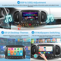 Podofo Fiat 500L Autórádió Android 15 Carplay 7" Érintőképernyő GPS Bluetooth 5