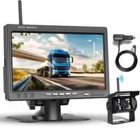 Podofo Vezeték nélküli Tolatókamera szett 1080P HD monitorral, IP68 vízálló, éjjellátó 1
