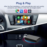 Podofo Wireless CarPlay Adapter iPhone-hez, 5.8GHz WiFi, Plug & Play 2