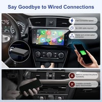 Podofo Wireless CarPlay Adapter iPhone-hez, 5.8GHz WiFi, Plug & Play 3