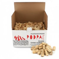 PODPAL Așchii de aprindere pentru toamnă, 200 buc. - 100% lână de lemn și ceară, ecologice, inodore, ideale pentru șemineu, cuptor, grătar și foc de tabără 1