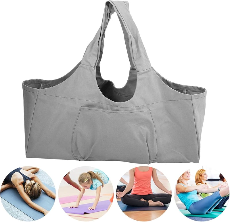 POENVFPO Yoga Válltáska Nagy Kapacitás Vászon Utazási Táska