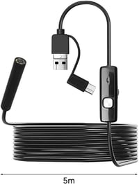 POFET 3in1 Endoszkóp Kamera Lámpa Vízálló 5m USB Android PC Laptop 7