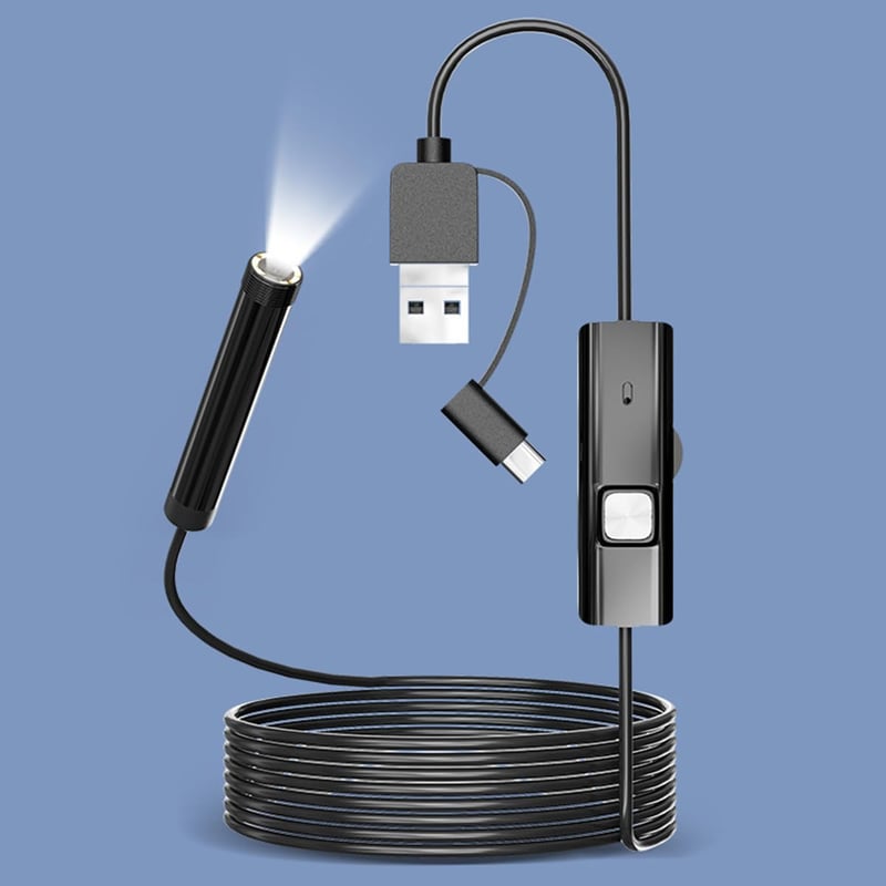 POFET 3in1 Endoszkóp Kamera Lámpa Vízálló 5m USB Android PC Laptop