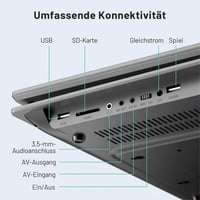 POFOTO 15,7" Hordozható DVD lejátszó 14,1" HD forgó kijelzővel, 6 órás akkumulátor - grey/black 8