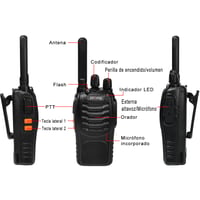 Pofung PT88E PMR446 voki-toki, 16 kanala, VOX, 6 komada - crni 2