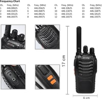 Pofung PT88E PMR446 walkie talkie 16 csatornás VOX fekete 6 darabos rádiókészülék építkezés, étterem és hotel 3