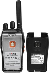 Pofung PT88E PMR446 walkie talkie 16 csatornás VOX fekete 6 darabos rádiókészülék építkezés, étterem és hotel 8