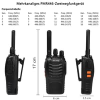 Sada 6 kusov vysielačiek Pofung PT88E PMR446 – 16 kanálov, bezlicenčné, s USB nabíjacou stanicou a slúchadlami, čierne 5