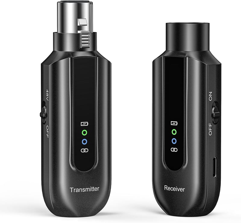 POGOLAB BKW-X1 Vezeték Nélküli XLR Mikrofon Adapter Szett - 2.4GHz, 12 Órás Üzemidő, 150 Láb Hatótáv, Dinamikus és Kondenzátor Mikrofonokhoz