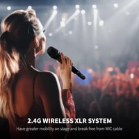 POGOLAB BKW-X1 Vezeték Nélküli XLR Mikrofon Adapter Szett - 2.4GHz, 12 Órás Üzemidő, 150 Láb Hatótáv, Dinamikus és Kondenzátor Mikrofonokhoz 3