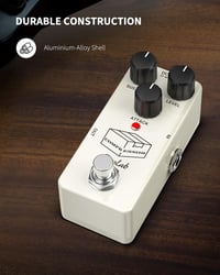 POGOLAB Kompresszor Gitárpedál - Analóg Effekt Sustain-Attack-Level Szabályzókkal, True Bypass, Könnyű Alumínium Ház, Blues-Rock-Pop Stíluso 6